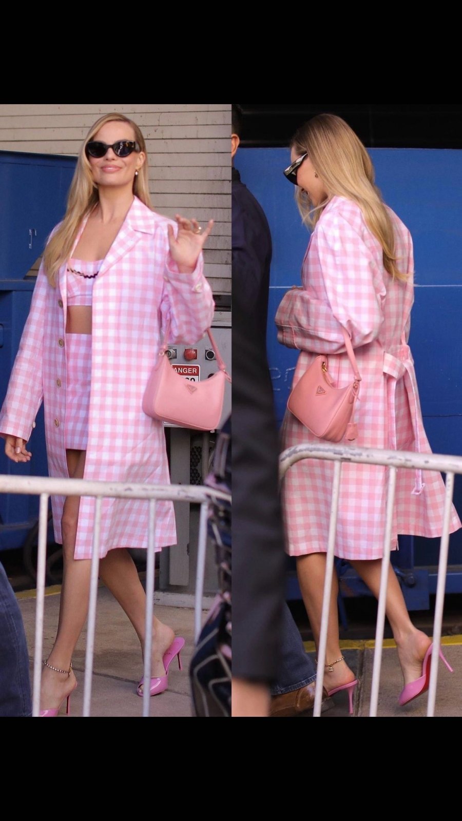 H Margot Robbie φόρεσε το ροζ vichy σετάκι της και πήγε το Barbiecore σε άλλο επίπεδο