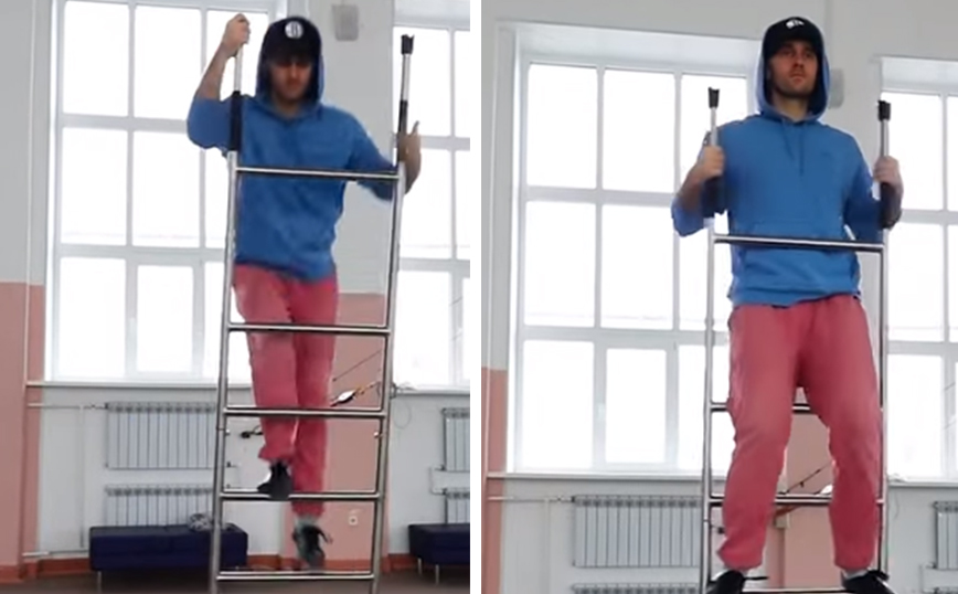 Ο πιο… δύσκολος τρόπος να ανέβεις μια σκάλα